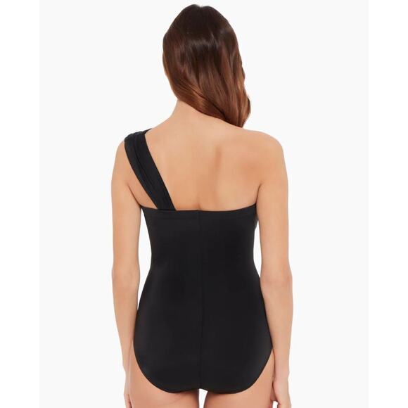 Magicsuit Goddess One Shoulder One Piece Swimsuit Women's Black Size 14 - Picture 2 of 7